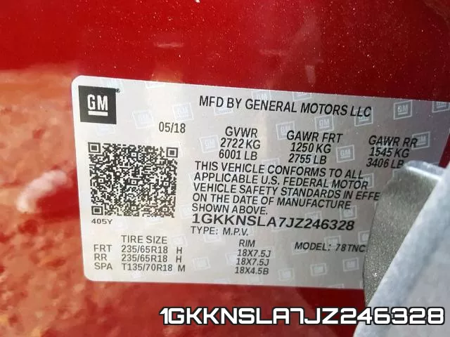 1GKKNSLA7JZ246328 фото 2