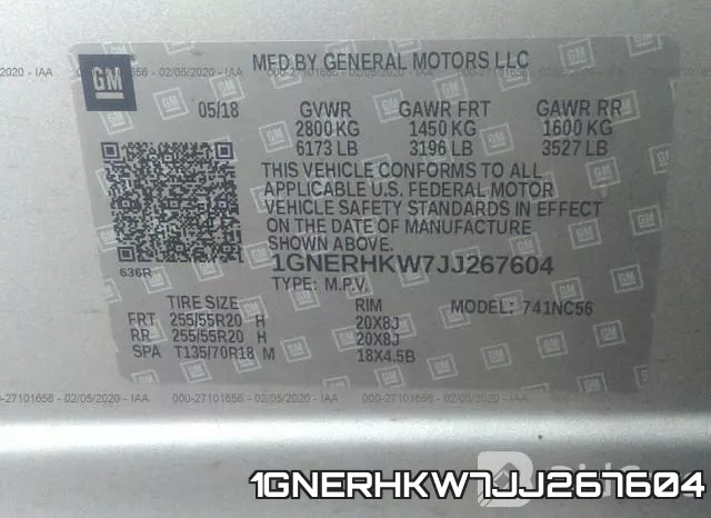 1GNERHKW7JJ267604 фото 10