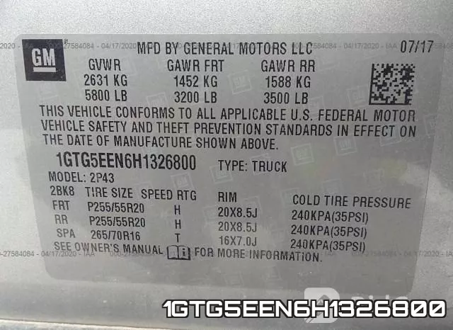1GTG5EEN6H1326800 фото 6