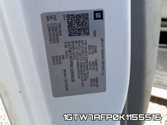 1GTW7AFP0K1155516 фото 2