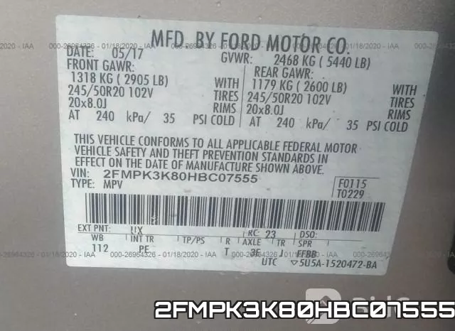 2FMPK3K80HBC07555 фото 10