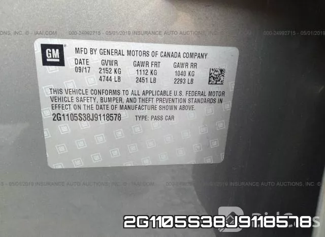 2G1105S38J9118578 фото 6