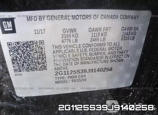 2G1125S39J9140258 фото 10