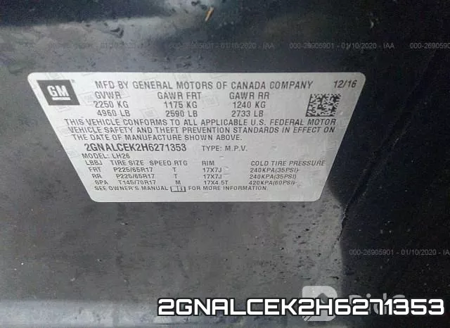 2GNALCEK2H6271353 фото 10