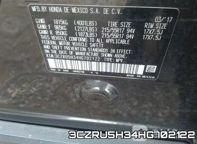 3CZRU5H34HG702122 фото 7