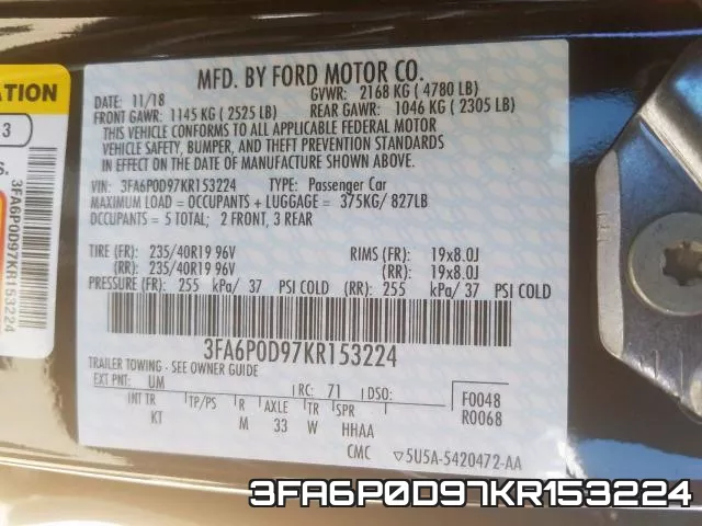 3FA6P0D97KR153224 фото 2