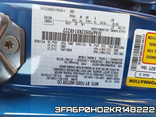 3FA6P0HD2KR148222 фото 2