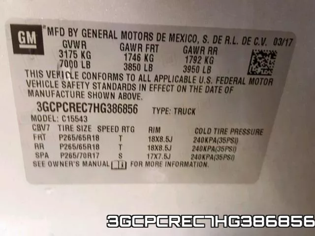 3GCPCREC7HG386856 фото 2