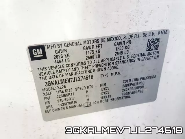 3GKALMEV7JL274618 фото 2
