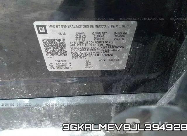 3GKALMEV8JL394928 фото 10
