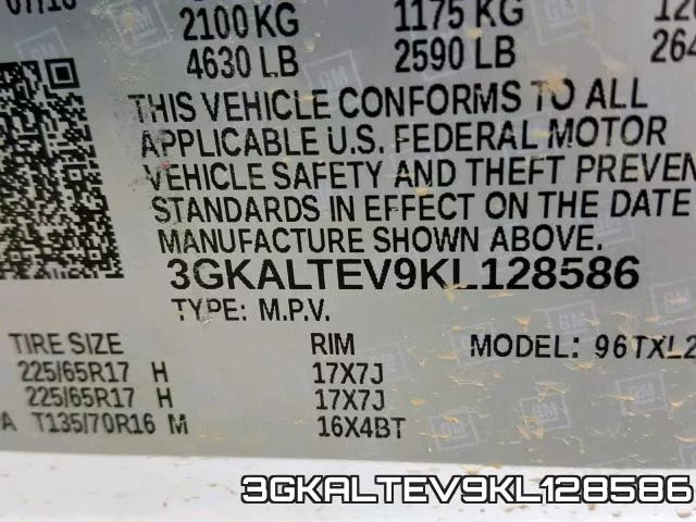 3GKALTEV9KL128586 фото 2