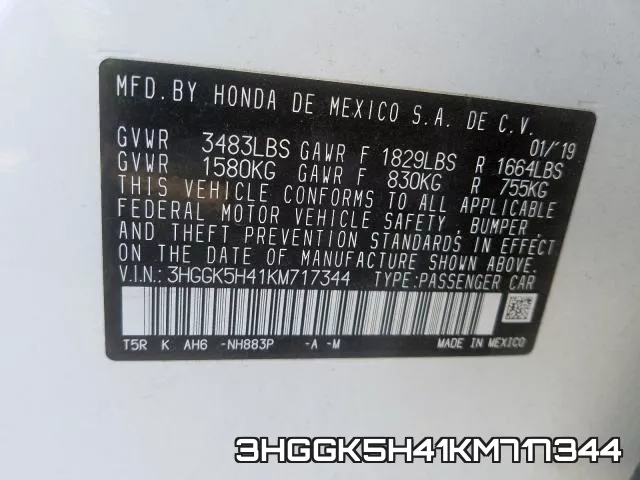 3HGGK5H41KM717344 фото 2