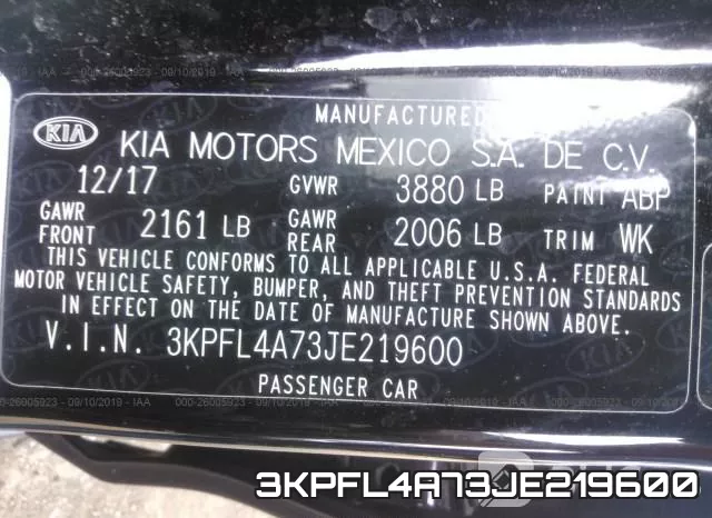 3KPFL4A73JE219600 фото 4