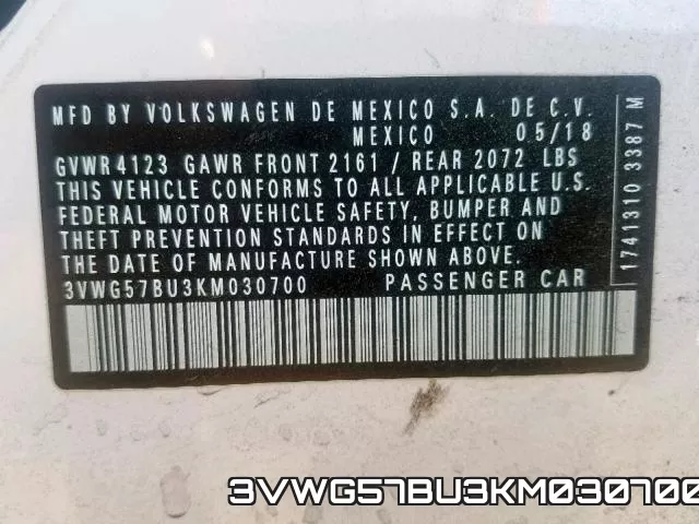3VWG57BU3KM030700 фото 2