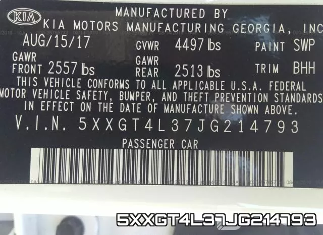 5XXGT4L37JG214793 фото 7
