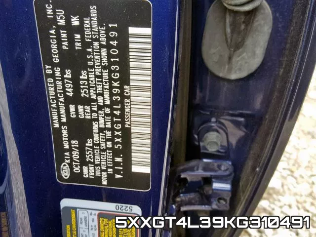 5XXGT4L39KG310491 фото 2