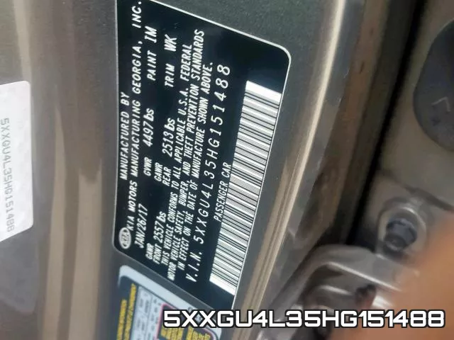5XXGU4L35HG151488 фото 2