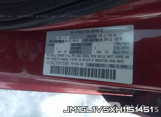 JM1GL1V5XH1151451 фото 10