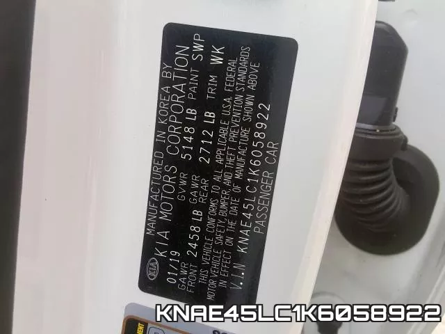 KNAE45LC1K6058922 фото 2