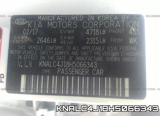 KNALC4J18H5066343 фото 10