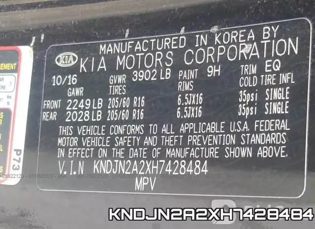 KNDJN2A2XH7428484 фото 10