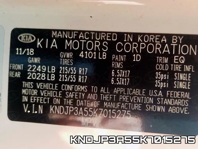 KNDJP3A55K7015275 фото 2
