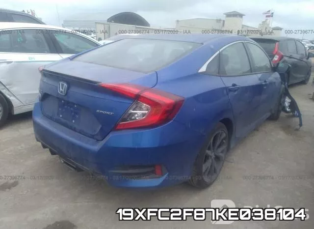 19XFC2F87KE038104 фото 5