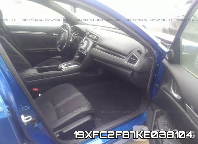 19XFC2F87KE038104 фото 6