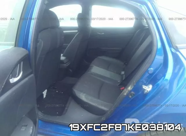 19XFC2F87KE038104 фото 9