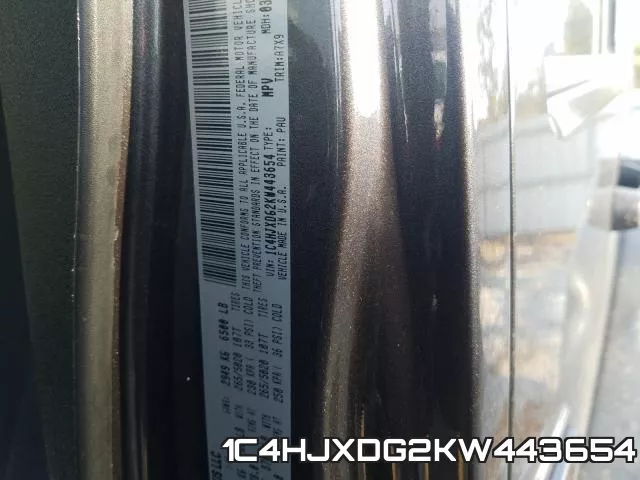 1C4HJXDG2KW443654 фото 2