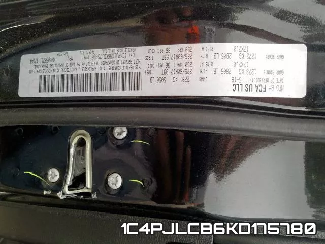 1C4PJLCB6KD175780 фото 2