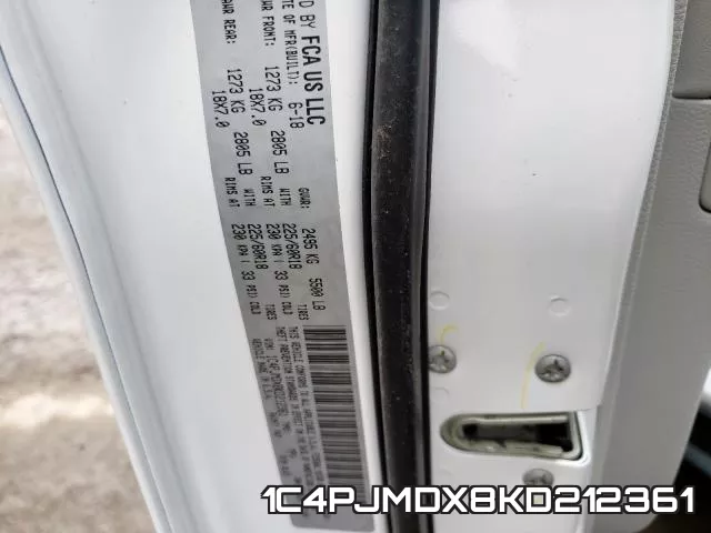 1C4PJMDX8KD212361 фото 2