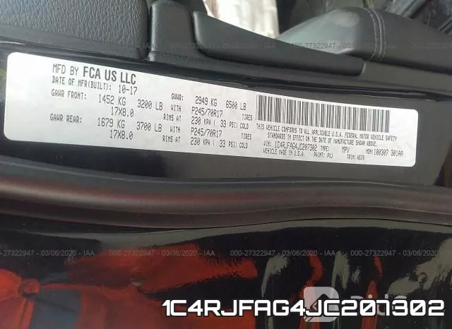 1C4RJFAG4JC207302 фото 10