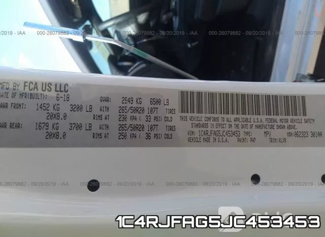 1C4RJFAG5JC453453 фото 10