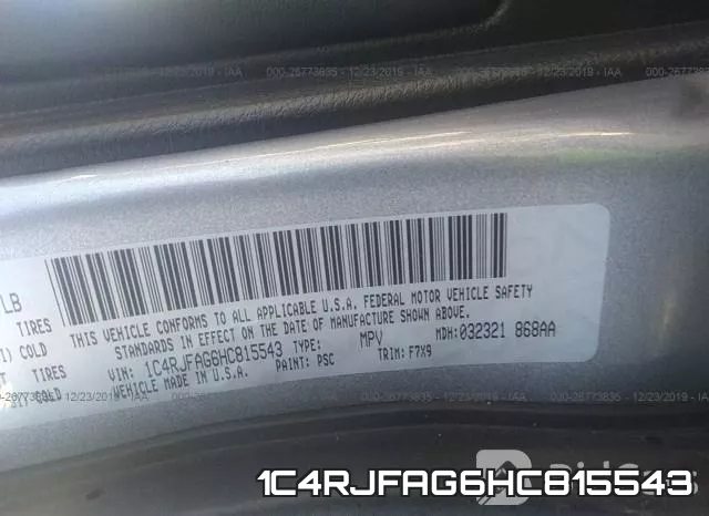 1C4RJFAG6HC815543 фото 10