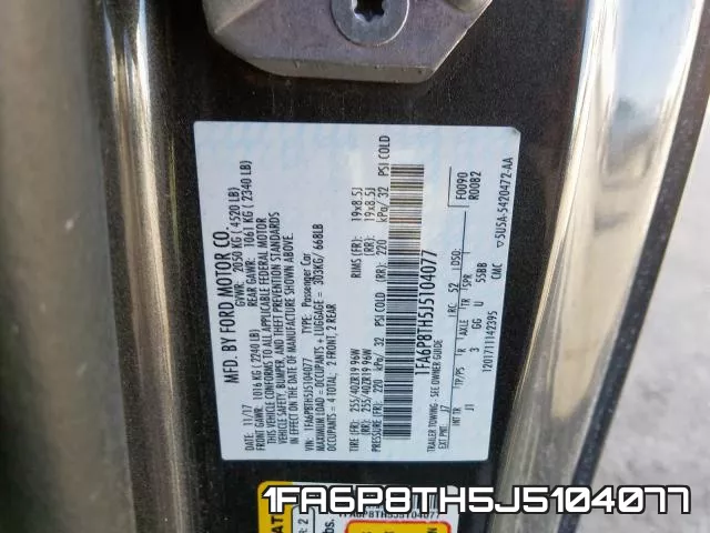 1FA6P8TH5J5104077 фото 2