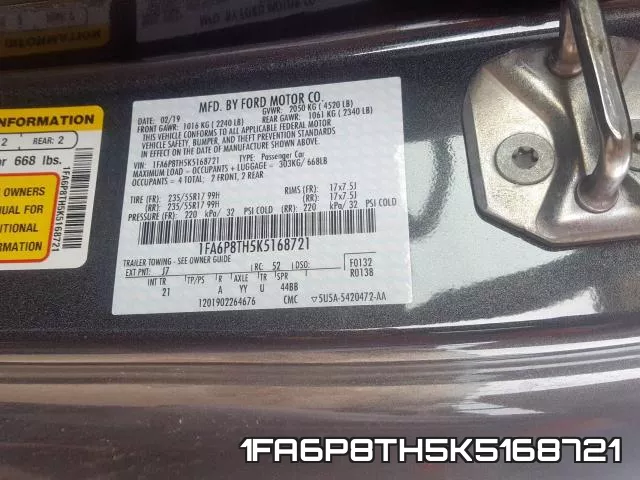 1FA6P8TH5K5168721 фото 2