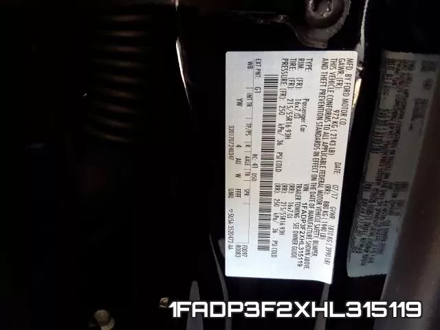 1FADP3F2XHL315119 фото 2