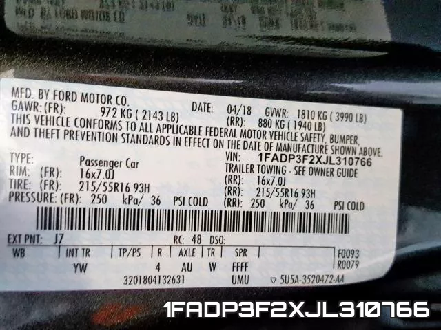 1FADP3F2XJL310766 фото 2