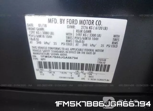 1FM5K7B86JGA66794 фото 10