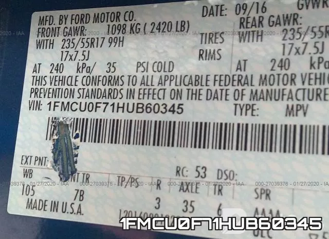 1FMCU0F71HUB60345 фото 5