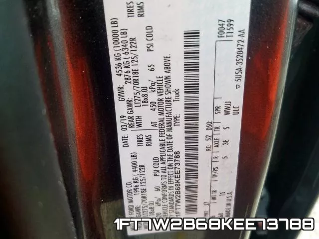 1FT7W2B68KEE73788 фото 2