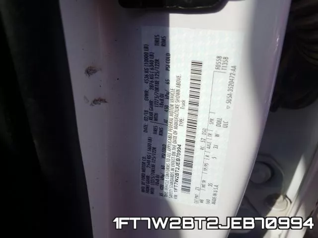 1FT7W2BT2JEB70994 фото 2