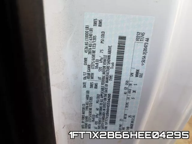 1FT7X2B66HEE04295 фото 2