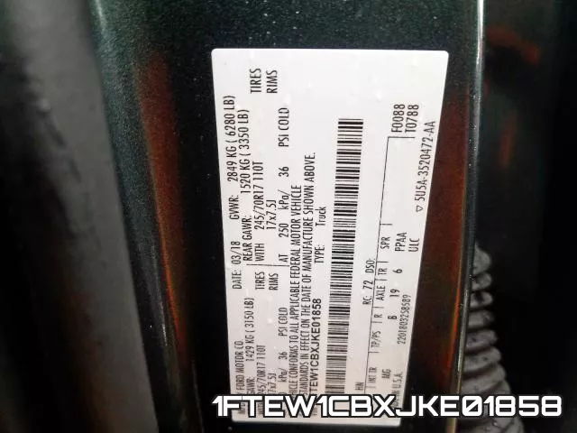 1FTEW1CBXJKE01858 фото 2