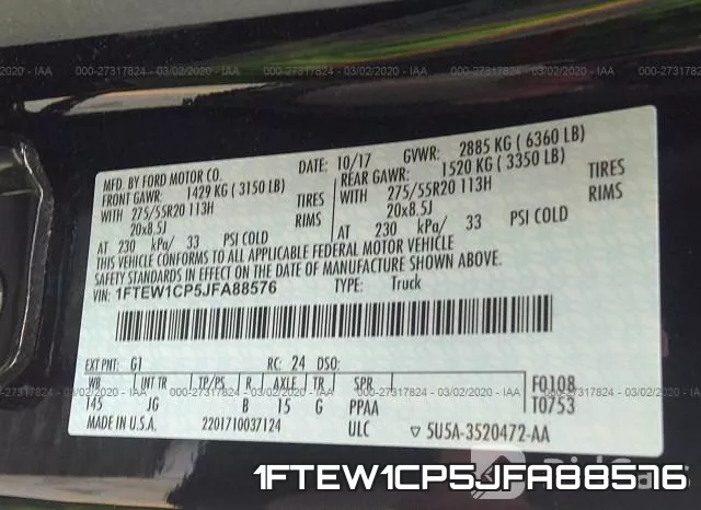 1FTEW1CP5JFA88576 фото 10