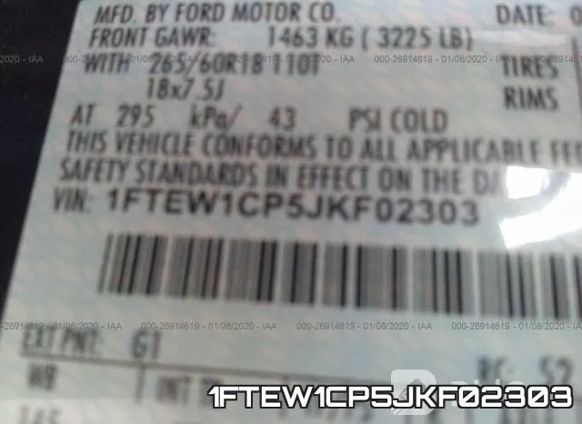 1FTEW1CP5JKF02303 фото 10