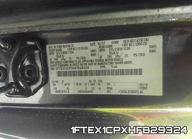 1FTEX1CPXHFB29324 фото 10