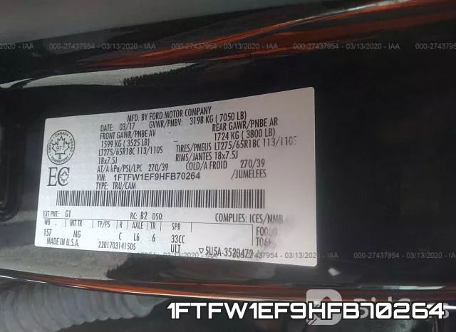 1FTFW1EF9HFB70264 фото 10