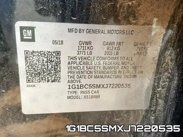 1G1BC5SMXJ7220535 фото 2